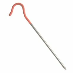 Vargo Outdoors Titanium Shepherd's Hook Stake (Orange Head) - 6 Pack