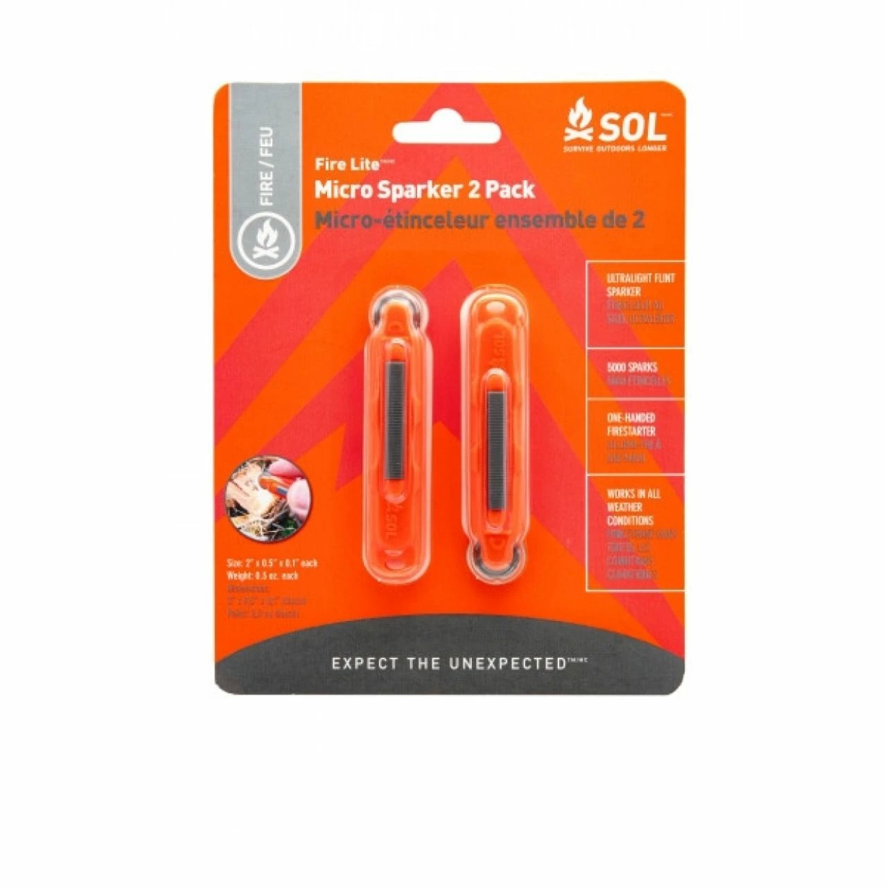 Adventure Medical Kits SOL Fire Lite Micro Sparker - 2 Pack 2 Adventure Medical Kits SOL Fire Lite Micro Sparker - 2 Pack - Image 2